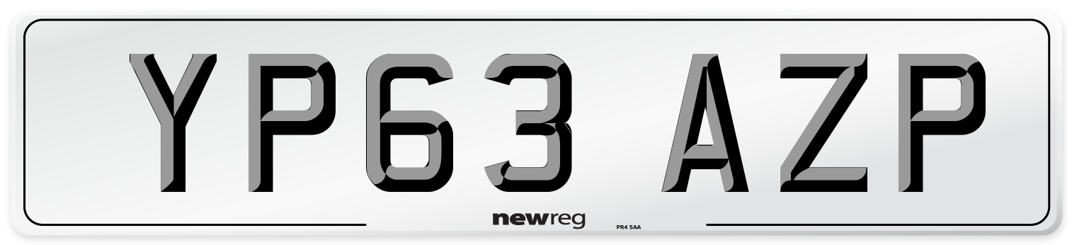 YP63 AZP Number Plate from New Reg